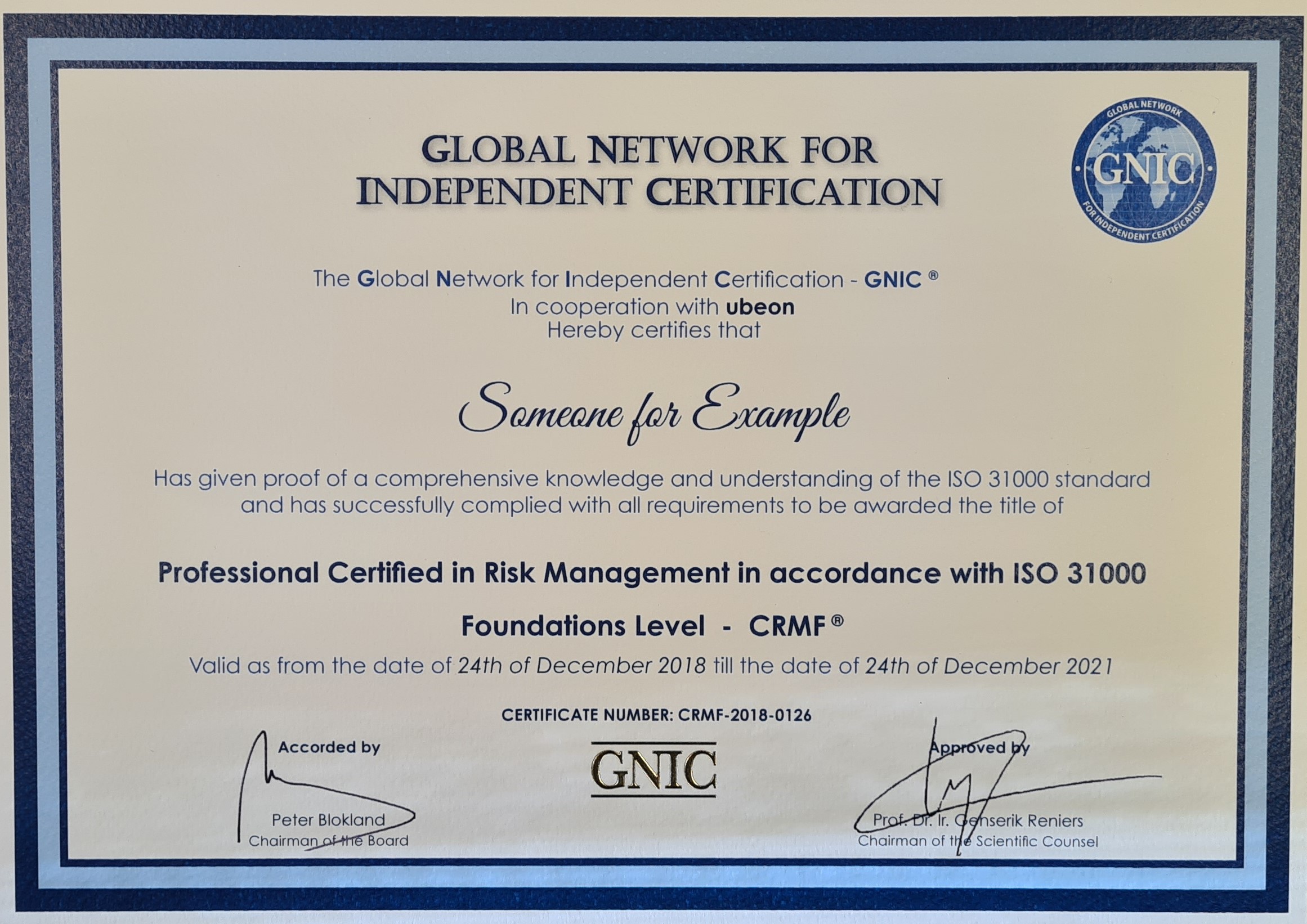 GNIC Re-certification
