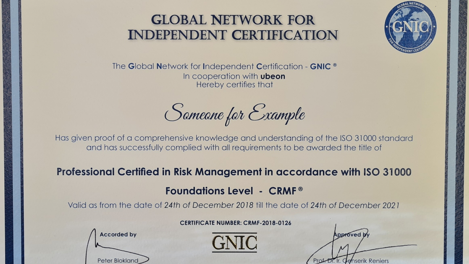 GNIC Re-certification